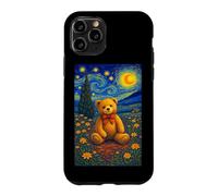 Carcasa para iPhone 11 Pro Cool Teddy Bear in The Starry Night Painting Concept Art