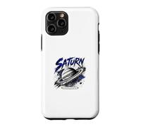 Carcasa para iPhone 11 Pro Coordenadas espaciales mundiales anilladas Saturn Planet