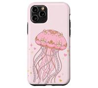 Carcasa para iPhone 11 Pro Coquette Jellyfish Pink Bow Pearls Soft Girl Aesthetic