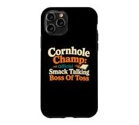 Carcasa para iPhone 11 Pro Cornhole Champ Boss of Toss Yard Juego Humor