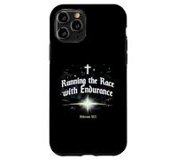Carcasa para iPhone 11 Pro Corriendo la Carrera con Endurance Hebrews 12:1 Christian
