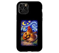 Carcasa para iPhone 11 Pro Cozy Chicken Playing Guitar Whimsical Art Music Farmer Hen