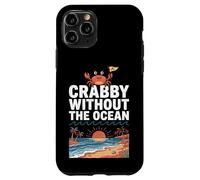 Carcasa para iPhone 11 Pro Crabby Without The Ocean Funny Beach Vacation Crab