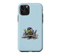 Carcasa para iPhone 11 Pro Crazy Monster Fighter Piloto Jet Cartoon Aviación Arte