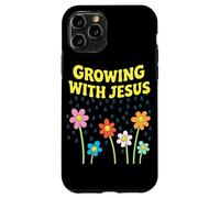 Carcasa para iPhone 11 Pro Creciendo con Jesús Cita Inspiradora Cristiana Adoración