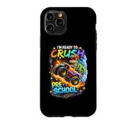 Carcasa para iPhone 11 Pro Crush Preescolar Dinosaurio Monster Truck Regreso a la Escuela Divertido