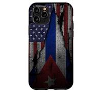 Carcasa para iPhone 11 Pro Cuba American Roots Cuban USA Flag Black