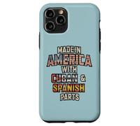 Carcasa para iPhone 11 Pro Cubano y España Made In America Mix Heritage Vintage