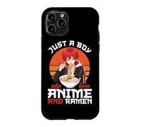 Carcasa para iPhone 11 Pro Cuenco de Fideos japoneses Just A Boy Who Loves Anime y Ramen