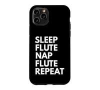 Carcasa para iPhone 11 Pro Cuidado del sueño para Flauta Repetir la Siesta Divertido músico flautista