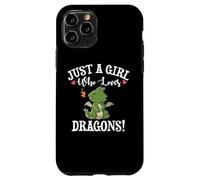Carcasa para iPhone 11 Pro Cute Cartoon Womens Just A Girl Who Loves Kawaii Dragon