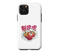 Carcasa para iPhone 11 Pro Cute Chubby Tiger Ramen Noodle Bowl Japanese Foodie Lover