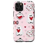 Carcasa para iPhone 11 Pro Cute Ghost Valentines XOXO Heart Dice Spooky