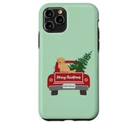 Carcasa para iPhone 11 Pro Cute Golden Retriever Christmas Car Puppy Dog Pet