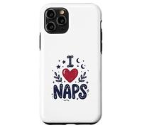 Carcasa para iPhone 11 Pro Cute I Heart Naps Design for Moms, Sleepy Girl Funny Mom