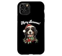Carcasa para iPhone 11 Pro Cute Merry Bernmas Christmas Bernedoodle Dog Lover
