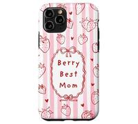 Carcasa para iPhone 11 Pro Cute Mother's Day Berry Best Mom Club Vintage Strawberry
