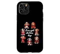Carcasa para iPhone 11 Pro Cute Valentines Day Puppy Love - Soy una Chica Que ama a los Perros
