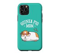 Carcasa para iPhone 11 Pro Cute Womens Girls Red Glasses Guinea Pig Mom Lover