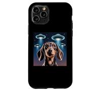 Carcasa para iPhone 11 Pro Dachshund Dog Alien UFO Dachshund Decoración Niños Divertido Dachshund