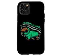 Carcasa para iPhone 11 Pro Dachshund Pronóstico del Tiempo Divertido Long Brrrs por Delante Perro Salchicha