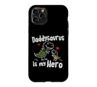 Carcasa para iPhone 11 Pro Daddysaurus es mi héroe, Lindo Doodle para niños, papá, Amantes de los Dinosaurios