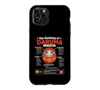 Carcasa para iPhone 11 Pro Daruma Doll anatomía Japonesa Buena Suerte ilustración artística