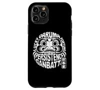 Carcasa para iPhone 11 Pro Daruma Ganbatte Fortune Anime japonés Kanji Word Souvenir