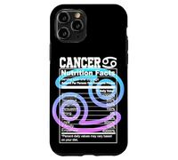 Carcasa para iPhone 11 Pro Datos Nutricionales del Cáncer Signo del Zodíaco Astrología Azul Púrpura