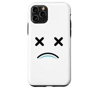 Carcasa para iPhone 11 Pro Dead Tired Face - Funny Cartoon White/Blue