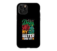 Carcasa para iPhone 11 Pro Dear Santa My Sister Did It Funny Christmas Boys Kids