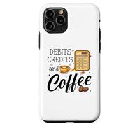 Carcasa para iPhone 11 Pro Debits Credits & Coffee Cup Funny Accountant It's Tax Season