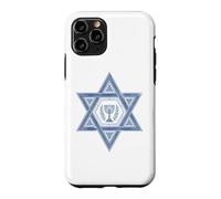 Carcasa para iPhone 11 Pro Decoración Elegante Estrella de David Israel Bandera Menorah Art