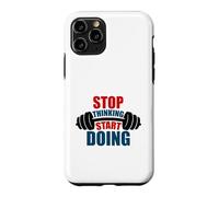 Carcasa para iPhone 11 Pro Deja de Pensar Comienza a Hacer motivación con Barra