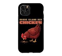 Carcasa para iPhone 11 Pro Dibujos Animados Rhode Island Red Chicken Funny Farm Animal Cute Hen