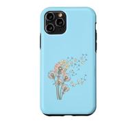 Carcasa para iPhone 11 Pro Dientes de león y Mahjong Tiles Bam Crak Dots Make A Wish Flower