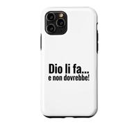 Carcasa para iPhone 11 Pro DIO li FA e Non dovrebbe Cita irónica Minimalista