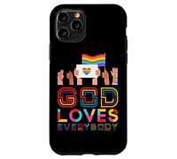 Carcasa para iPhone 11 Pro Dios ama a Todos Gay Christian Rainbow Meme