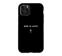 Carcasa para iPhone 11 Pro Dios es Amor Juan 4:8 Cita Cristiana Jesús Cruz