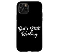 Carcasa para iPhone 11 Pro Dios Sigue Trabajando fe Cristiana Jesús Inspirador