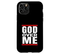 Carcasa para iPhone 11 Pro Dios sobre Mí Cristiano Hip Hop Fe Cristo Es Rey Jesús