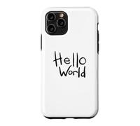 Carcasa para iPhone 11 Pro Diseño artístico con Pincel en Negrita de Hello World con el Primer código