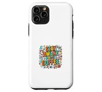 Carcasa para iPhone 11 Pro Diseño Colorido de Estilo de Vida Stay Awake Drink Coffee