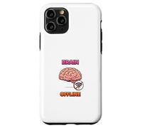 Carcasa para iPhone 11 Pro Diseño Divertido del Humor tecnológico del Cerebro Fuera de línea