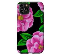 Carcasa para iPhone 11 Pro Diseño Floral de Camelia Rosa con patrón de Flores Fucsia