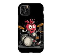 Carcasa para iPhone 11 Pro Disfraz de corazón oscilante y latiendo para Amantes de los Tambores