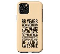 Carcasa para iPhone 11 Pro Divertida Camisa de cumpleaños número 99 Old Meter Funny 99 años de Edad Regalos