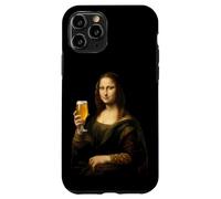 Carcasa para iPhone 11 Pro Divertida Cerveza Mona Lisa Beber Bar Vintage Fiesta Humor Regalo