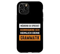 Carcasa para iPhone 11 Pro Divertida Frase en alemán Ich corrigiere Deine Grammatik.