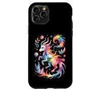 Carcasa para iPhone 11 Pro Divertidas Criaturas mágicas Acuarela Salpicadura Abstracto